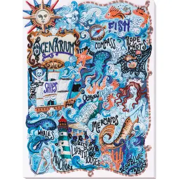 

Av-684 set for embroidery with beads 'Secrets of the Ocean '31*42 cm