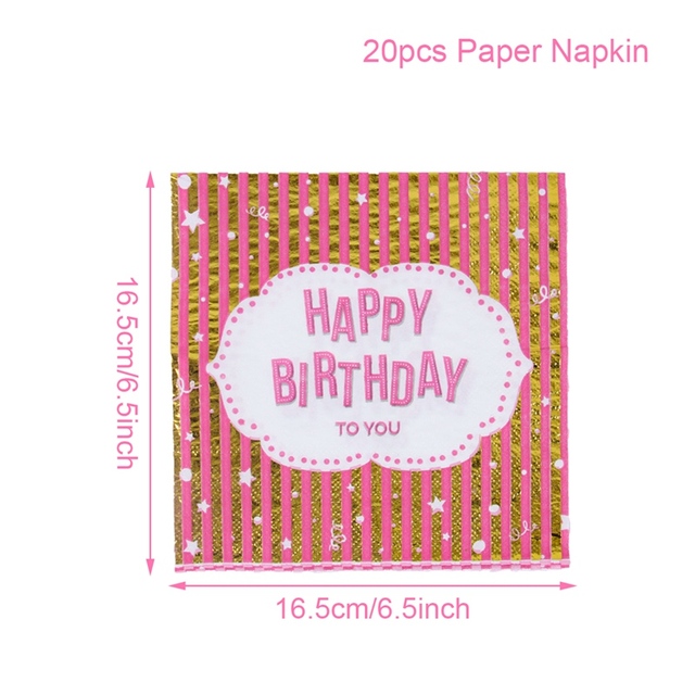 Birthday Disposable Tableware Boy Girl First Birthday Party Birthday Banner One 1 Year 1st Birthday Baby Shower Decoration
