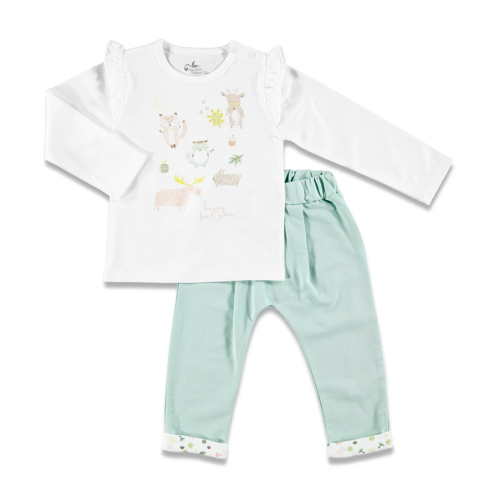 

ebebek Newborn Fashion Club Magical Forest Baby Ruffled Sweatshirt Set
