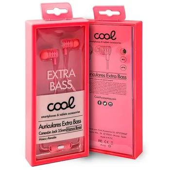 

Auriculares 3,5 mm COOL Extra Bass Stereo Con Micro Coral