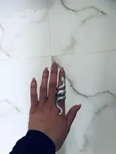 1 Uds serpiente anillo Cobra forma Retro Punk muy grandes espíritu anillo abierto anillo temperamento ajustable anillo de la joyería