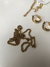 Vnox-Cadena de eslabones cubanos de acero inoxidable, collar de color dorado, plateado y negro, para hombres y mujeres