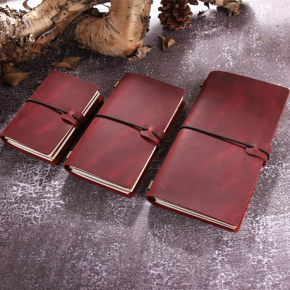 Caderno de Couro Caderno Diário Personalizado Caderno para Viagem Presente de Aniversário e Natal - Imagem 5