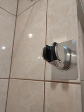 Soporte de cabezal de ducha ajustable, autoadhesivo, de mano, sin taladro, sin perforación, cromado, soporte de montaje en pared