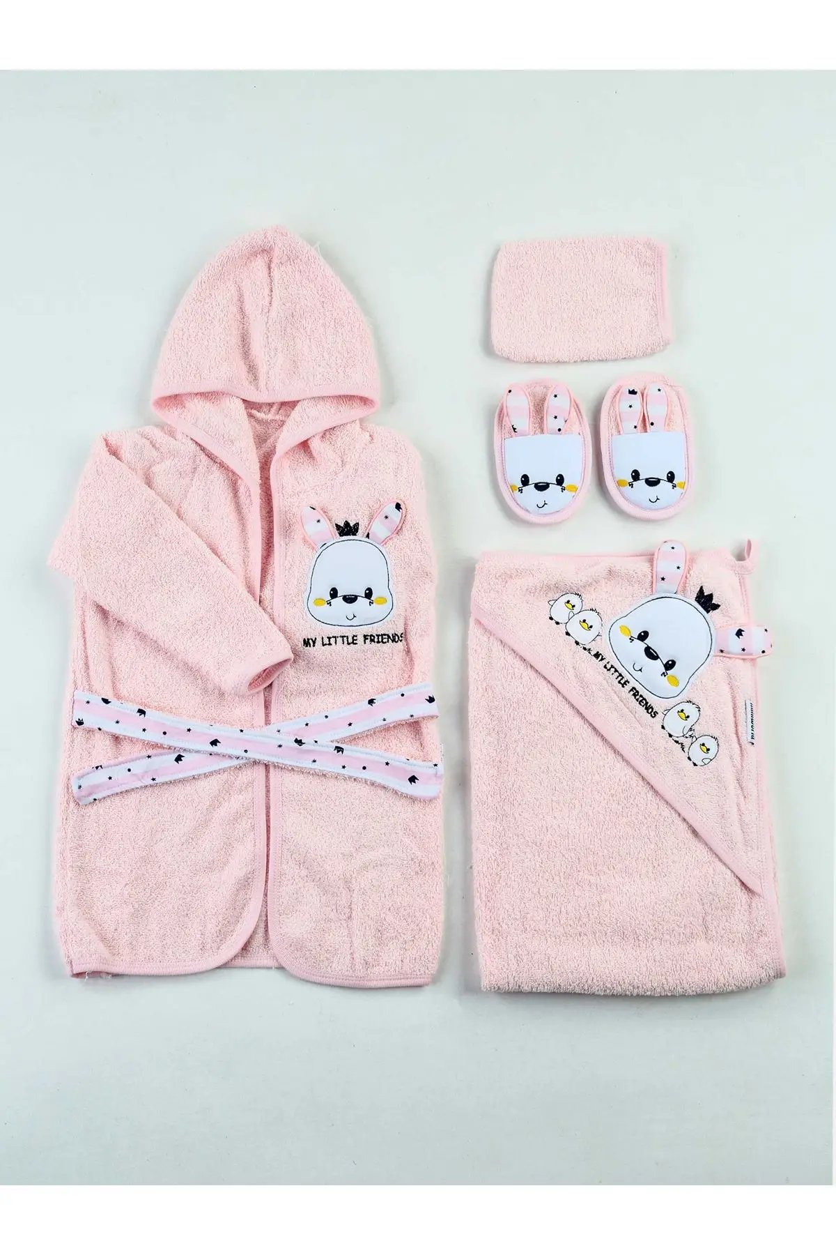Pink Cotton Girls Baby Bathrobe Set AliExpress