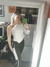 Camisa plisada asimétrica para mujer, blusa informal de manga larga blanca, Tops elegantes con cuello de ojal, ropa de calle S5526