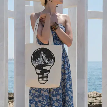 

Angemiel Bag Bulb Mountain River Motifs Cloth Bag