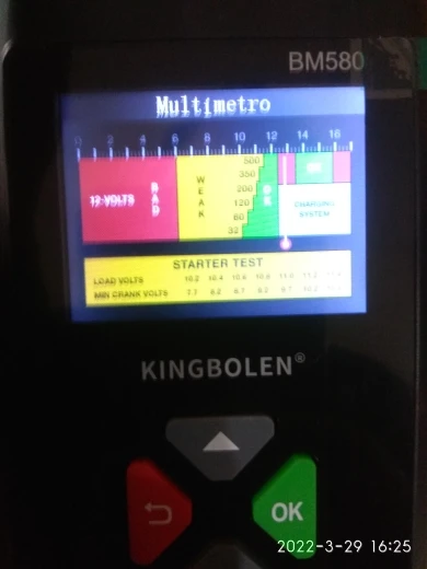 Отзыв о товаре Автомобильный тестер батареи KINGBOLEN BM580 12V 6V CCA Circut тестер Cranking зарядка инструменты BM550 Автомобильный анализатор батареи от пользователя H***n