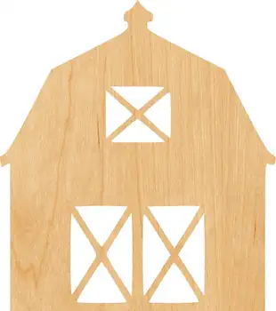 

Barn 2 Wooden Laser Cut Out Shape - Great for Crafting - Hobbyist - D.I.Y. Projects
