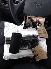 Funda de guante antideslizante para la mayoría de pistolas Glock 17 19, accesorios de caza, pistola táctica, funda de agarre de goma, revista