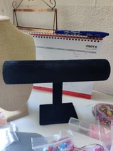 Pulsera de terciopelo negro reloj de cadena barra en T soporte de exhibición duro de joyería soporte organizador de joyería soporte de exhibición duro