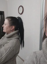 ZZHAIR-extensiones de cabello humano con cola de caballo, 60g, 16 -20, hechas a máquina, Remy, Natural, liso