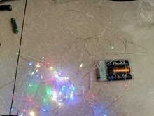 Light-String Garland Copper-Wire-Lights Battery-Power Festoon Fairy LED Christmas Feimefeiyou