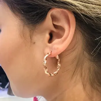

Italian Craftsmanship Auger Hollow Thick Silver Style Ring Earrings