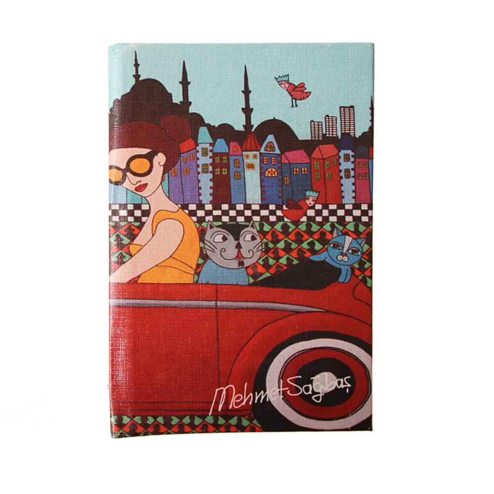 

BiggDesign Girl in Car Trolley Notebook 9x14 cm