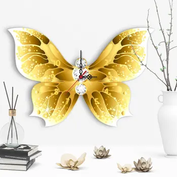 

Decorative Butterfly Design Wooden Wall Clock-5