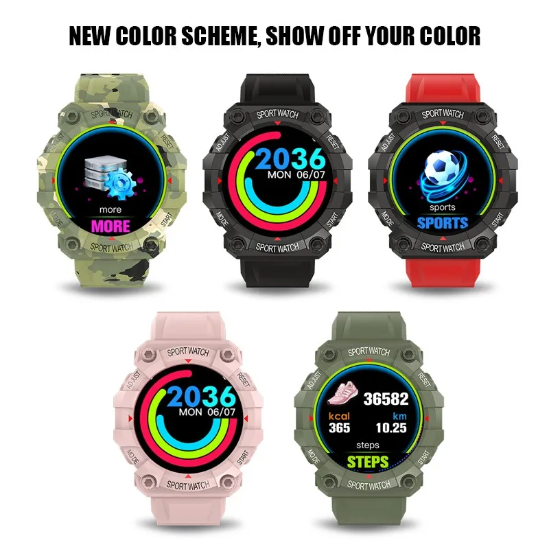 

New1.3"Colorful Screen Men Smart Watches fashion Fitness Bracelet Heart Rate blood pressure Monitor Smartwatch For Android IOS
