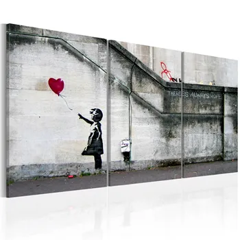 

Table-there is always hope (Banksy)-triptych-120x60
