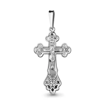 

Aquamarine Orthodox cross without inserts, 925 sterling silver