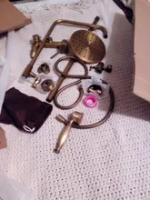 Shower-Faucet-Set Handshower Wall-Mount Brass Bathroom Rozin Antique Tap Dual-Handle