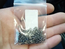 Conector de pesca giratorio, gancho de rodamiento de bolas, anillos sólidos giratorios, ganchos de pesca con conector de peces, accesorios de aparejos, herramienta de pesca, 50 Uds.