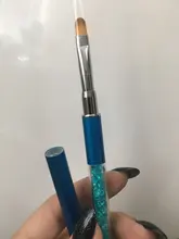 Pluma de pincel para arte de uñas, Diamante de imitación, mango de Metal acrílico, polvo de tallado, Gel líquido para salón de belleza, pinceles con tapa