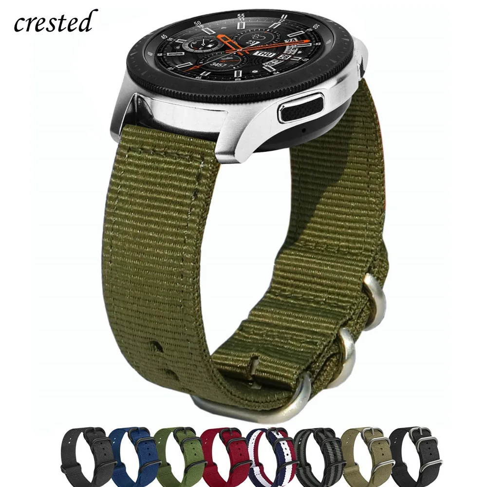 Ремешок в стиле НАТО для Samsung Galaxy watch 3/46 мм/42 мм/Active 2 Gear S3 Frontier/S2 браслет Huawei GT 2e pro 46