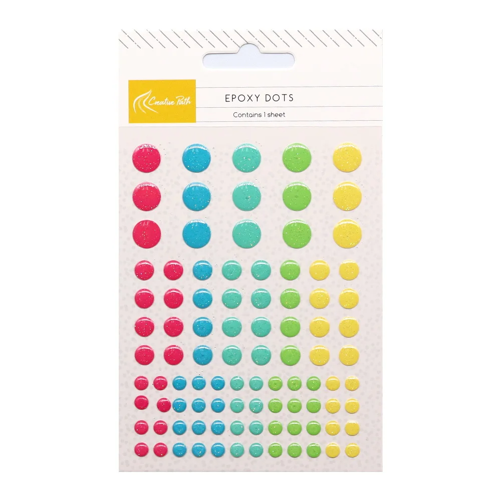Creative Path Enamel Dots Sprinkles Resin Epoxy Stickers Self Adhesive Crafts Embellishments Scrapbooking Cardmaking Decoration