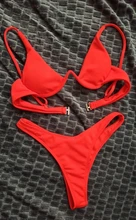 Conjunto de Bikini brasileño sin relleno para mujer, bañador Sexy de estilo vendaje de 4 colores, triangular, envío directo