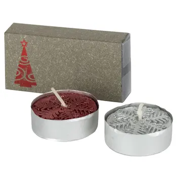 

Lot 50 set 2 little candles in box with design Yuletide. regalos de Christmas company. Details so events parties end year.