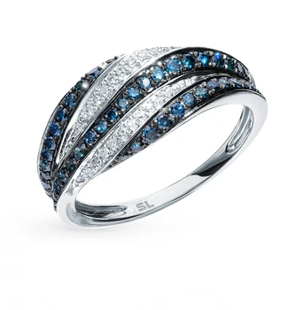 

Gold ring with diamonds sunlight sample 585