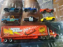 7/8/6 Uds Disney coche de Pixar 3 Rayo McQueen Jackson tormenta Mack tío camión 1:55 Diecast Metal de juguete de modelo de coche de niño, regalo de Navidad