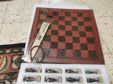 Juego de ajedrez con temática de lucha de Caballeros de la mediana edad, juego de ajedrez portátil de inteligencia de viaje, juego de ajedrez de lujo