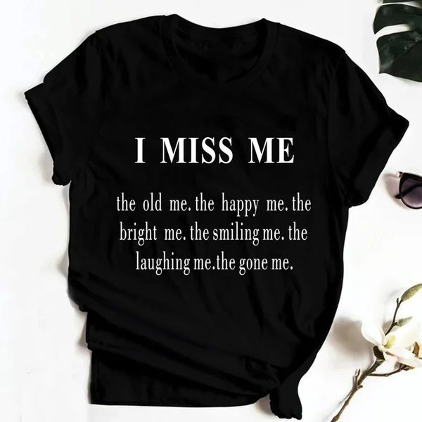 Милая футболка I Miss Me забавная Женская Повседневная из 100% хлопка в уличном стиле