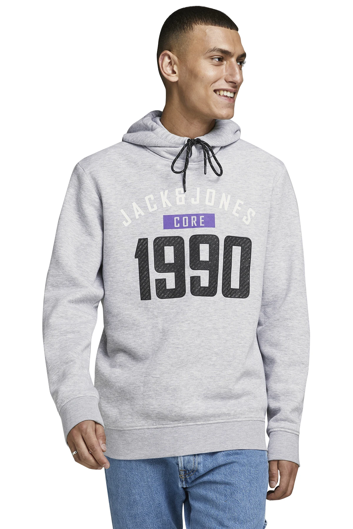 Jack& Jones Core Jcocarving Sweat мужские спортивные 12162132 - Цвет: Светильник серый