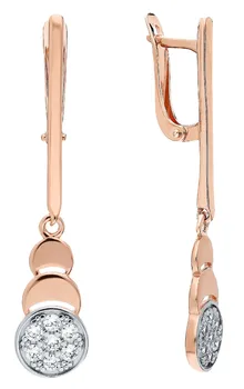 

Silver earrings with cubic zirconia sunlight sample 925