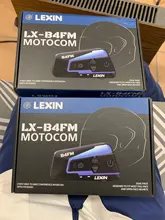 2 uds Lexin B4FM de 4-vias  Bluetooth intercomunicador para casco de motocicleta auriculares manos libres inalámbrico cascos intercomunicadores moto música con FM radio y DSP tecnologia de cancelación de ruido