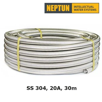 

Corrugated pipe from stainless steel 304 20А (¾") 21,0/25,6 diameter 30 meters pipe plumbing water pipe water hose retractable