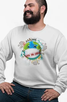 

Angemiel Wear Save The Earth Panda White Men 'S Sweatshirt