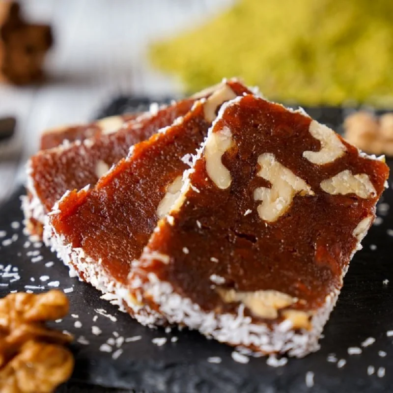 

Amazing Exclusive Healthy Turkish Roasted Walnut Carrot Delight (Cezerye) Vegan Candy Dessert Delicious Gourmet Sweet 900 grams