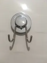 Hanger Shower-Towel Vacuum-Suction-Cup Wall-Door Bathroom Stainless-Steel Double-Three-Hooks