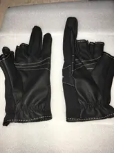 ABU Garcia-guantes de pesca de cuero de alta calidad, cómodos, antideslizantes, para pesca al aire libre, 1 par