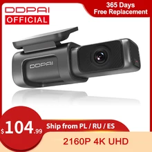 DDPAI-Cámara de salpicadero Mini 5 UHD DVR para coche, Android, 4K, Wifi integrado, GPS, aparcamiento 24H, 2160P, grabador de vídeo para vehículo, Mini5