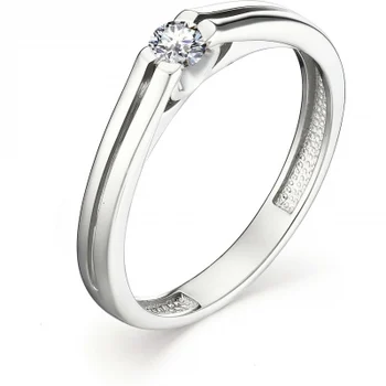 

Alcor ring with 1 white gold diamond