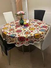 Lace Tablecloth Sunflower-Decor Hotel Round Bohemian Cotton Decorative Wind National
