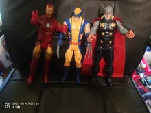 Figuras de acción de Los vengadores de Marvel de 30cm, Thanos, Hulkbuster, Iron Man, Capitán América, Thor, Lobezno, Pantera Negra