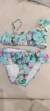 Nuevo 2021 niños traje de dos piezas Flamingo traje de baño para niñas 2021 verano Bikini conjuntos niños traje de baño bañador adorable G1-K337