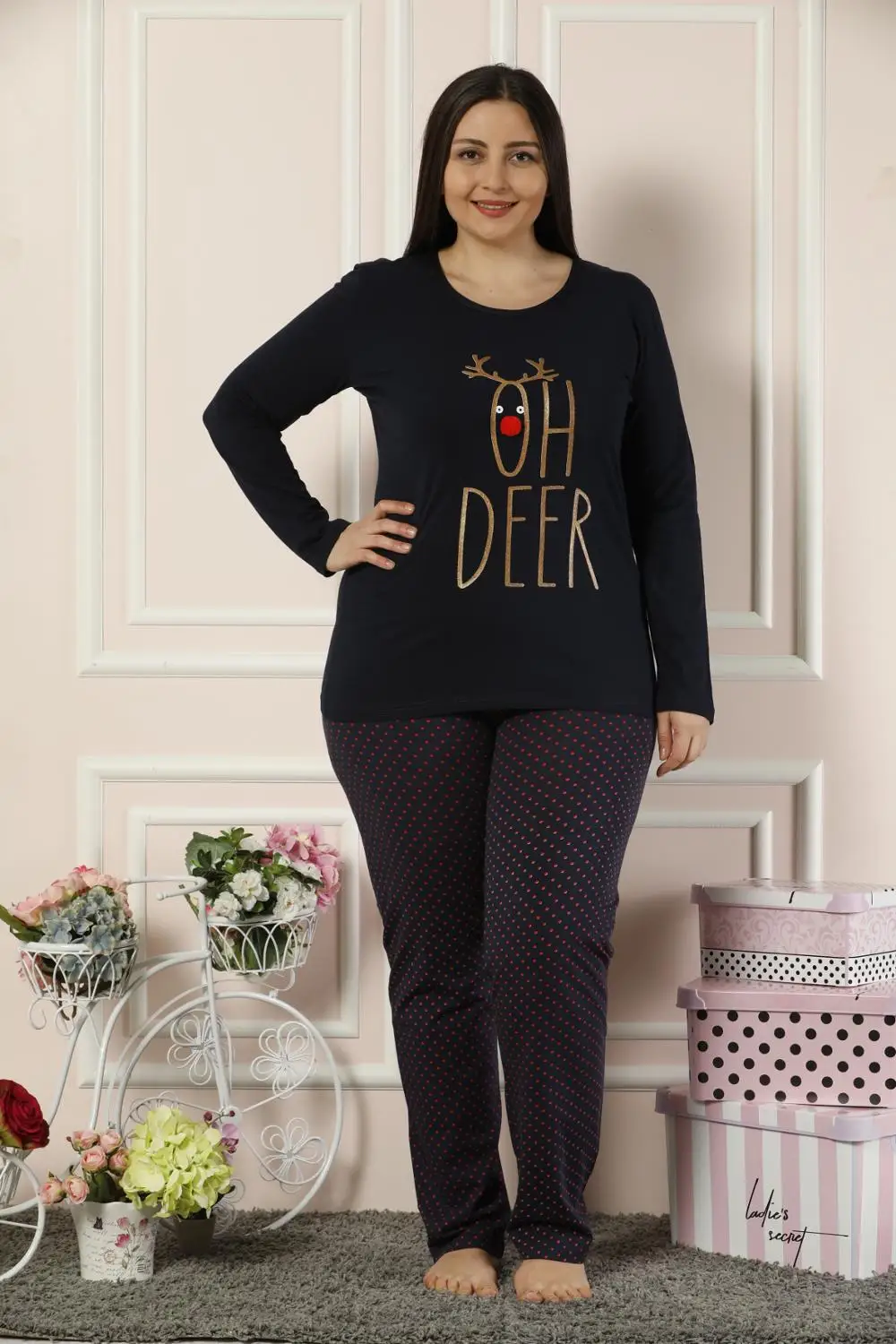 Miss Violet buyyuk Beden собой Penye Pijama 14730