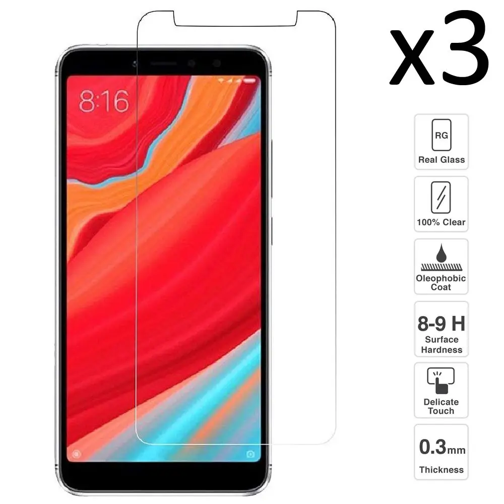 Xiaomi Redmi S2 Комплект 3 предмета в комплекте защитная пленка для экрана из закаленного стекла с защитой от царапин ультра тонкий Простота установки