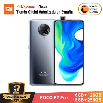 Перейти на Алиэкспресс и купить Xiaomi POCO F2 Pro (128 ГБ 6 Гб RAM / 256 ГБ 8 ГБ RAM Qualcomm)®Львиный зев™865, Android, Nuevo, Móvil) [Teléfono Móvil Versi